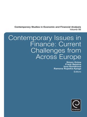 cover image of Contemporary Studies in Economic and Financial Analysis, Volume 98, Issue 216